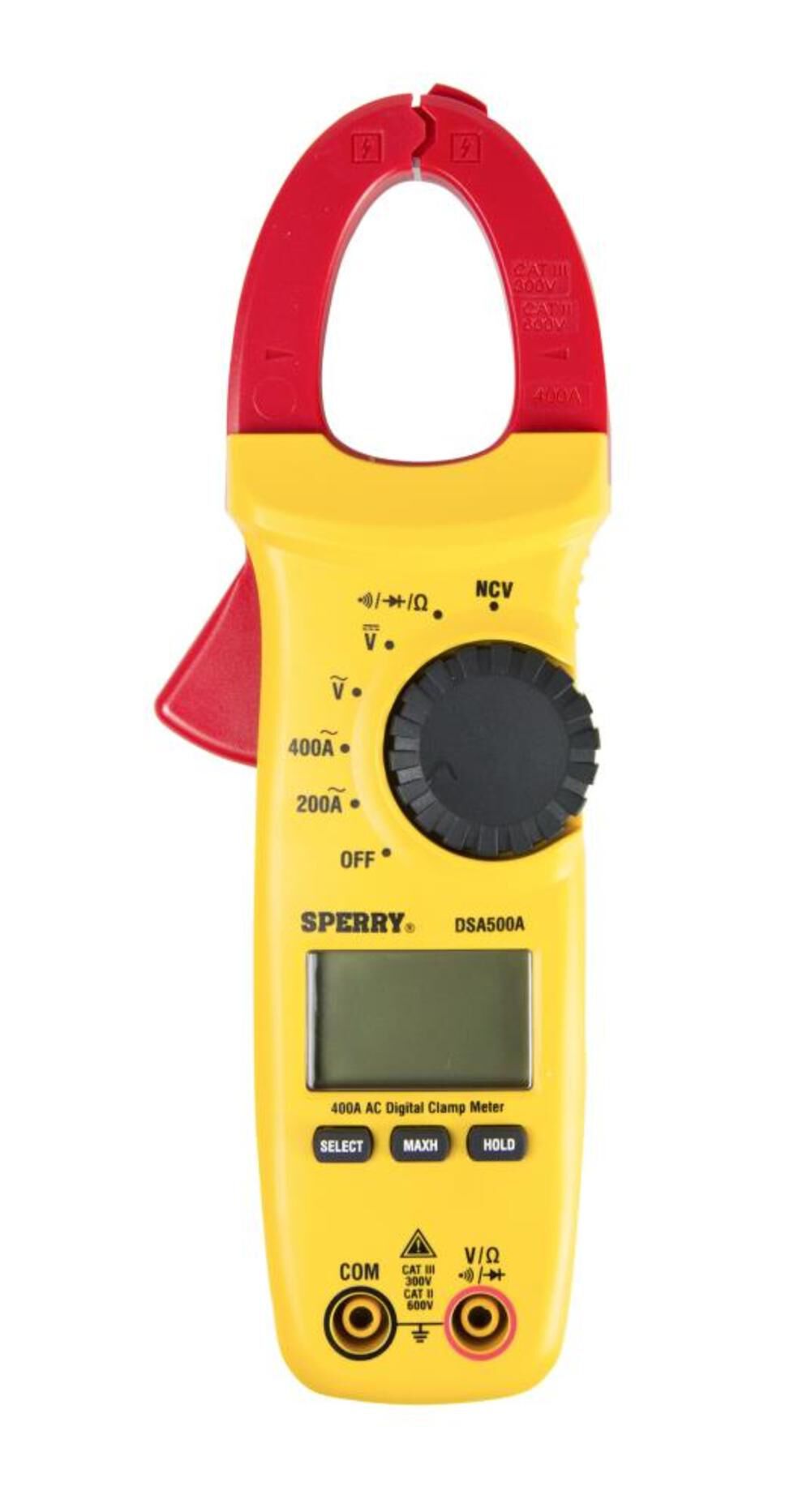 Clamp Meter Snap-Around Digital LCD 5-Function AC Current AC/DC Volt Resistance Continuity 9 Auto Range 400-Amp 1 Each DSA500A