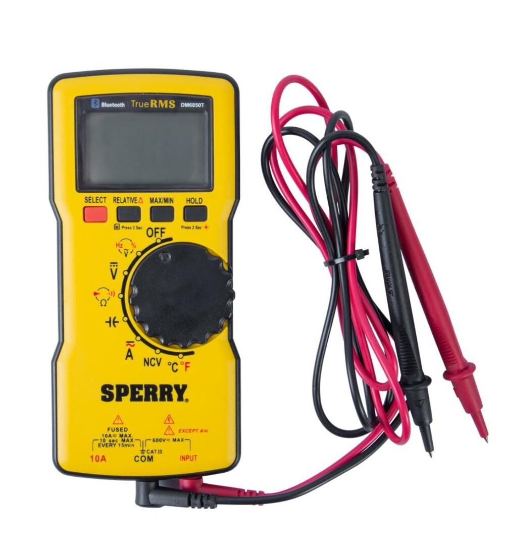 DM6850T Digital Multimeter Thin TRMS Bluetooth Autoranging 600 V AC/DC 10A Current Continuity Resistance Capacitance Frequency Temperature DM6850T