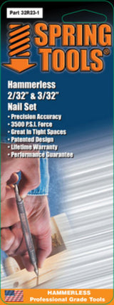 Nail Set 2/32 & 3/32 Hammerless Double Ended Combo 32R23-1