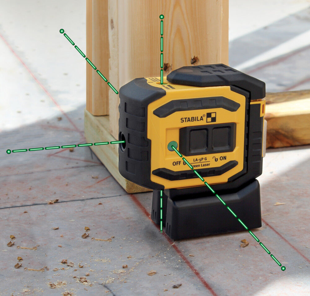 LA-5P Green 5 Point Laser Level Tool Set 3165