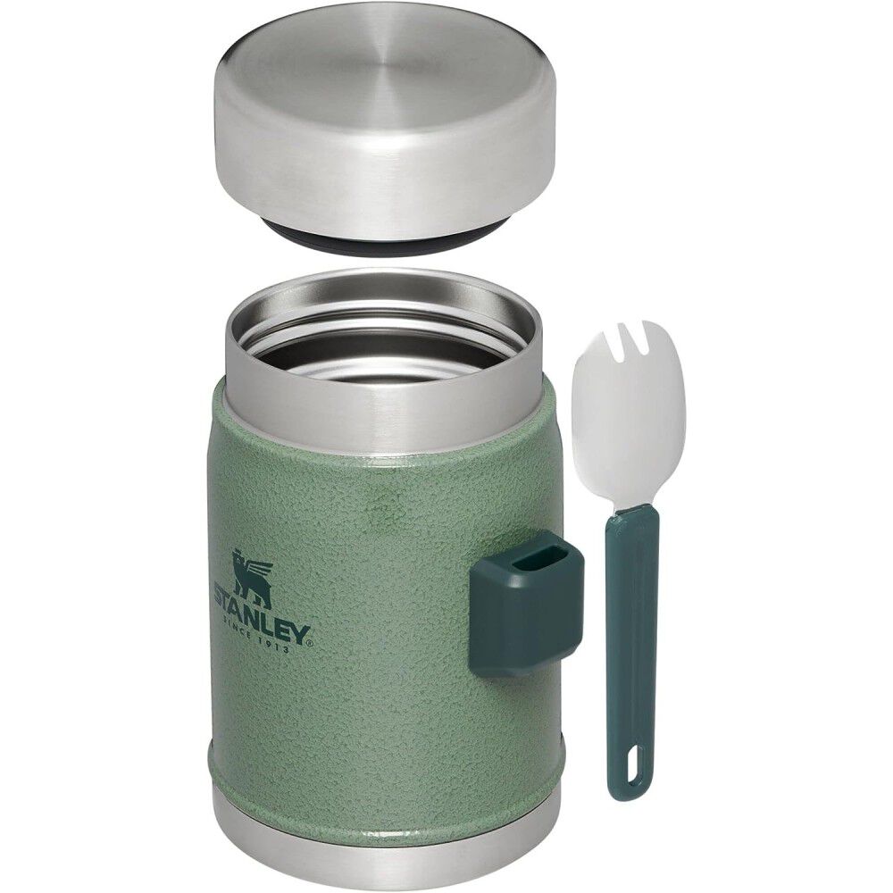 14 Oz Insulated Food Jar with Spork Hammertone Green 10-11353-001