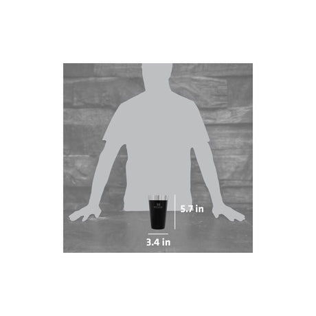 16 Oz Insulated Adventure Stacking Beer Pint Matte Black 10-02282-053