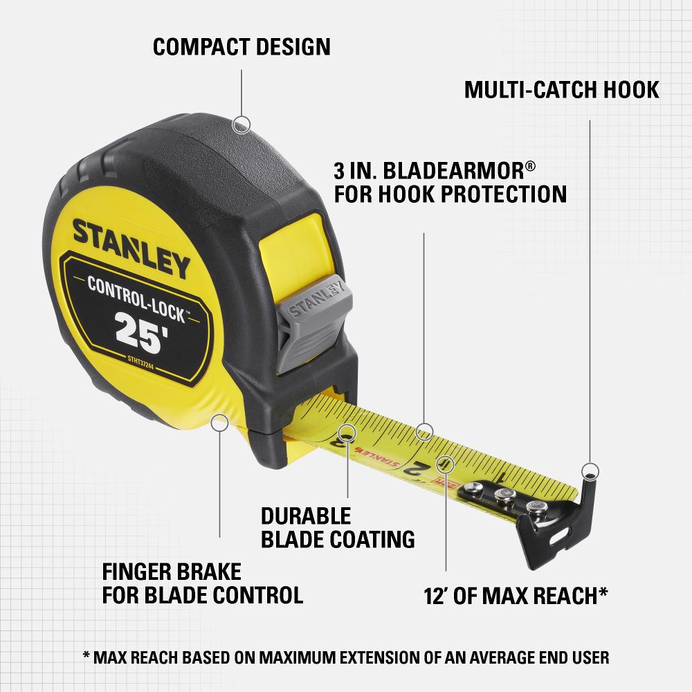 25 ft. CONTROL-LOCK Tape Measure STHT37244