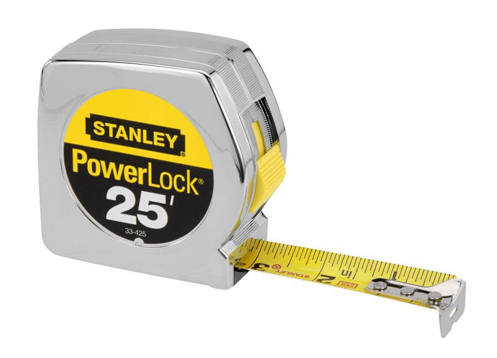 25 ft. x 1 In. Chrome Case PowerLock Classic Tape Measure 33-425