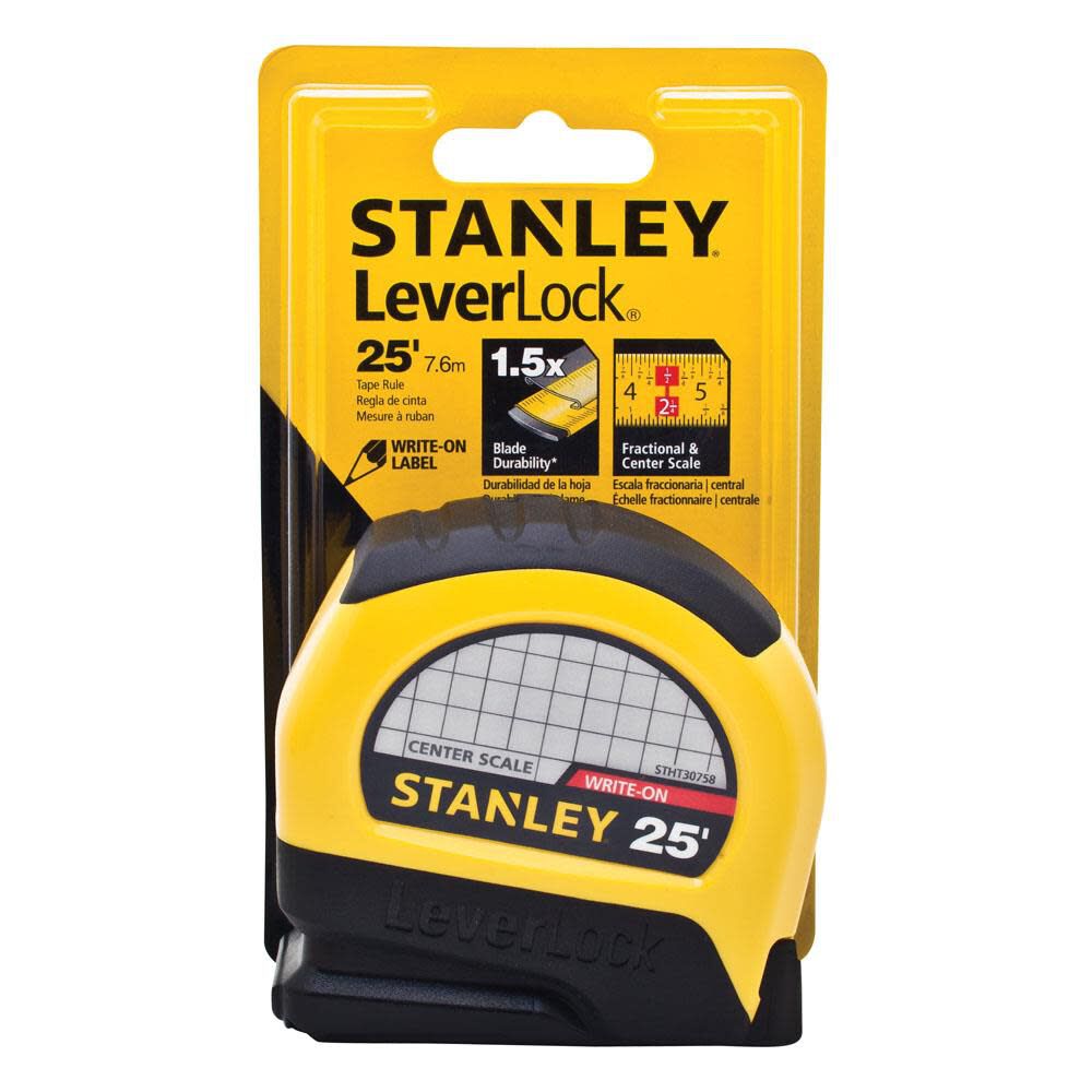 25Ft x 1In Center Read Tape Measure STHT30758L