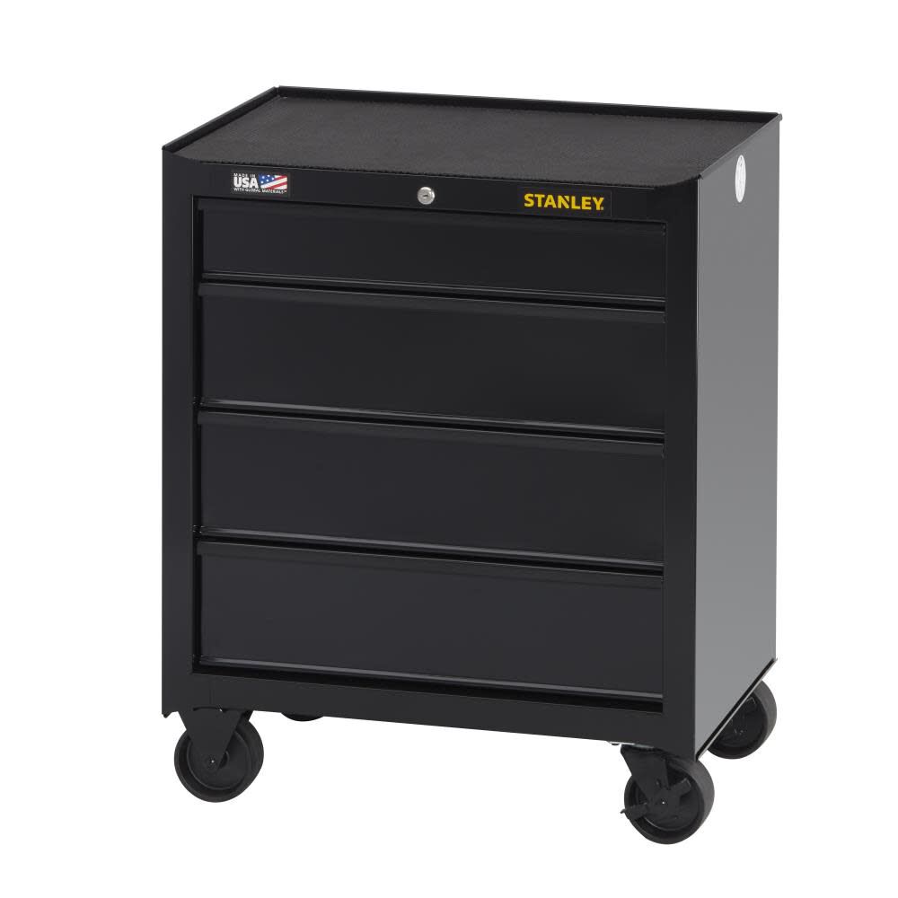 26 in. W 100 Series 4-Drawer Rolling Tool Cabinet STST22742BK