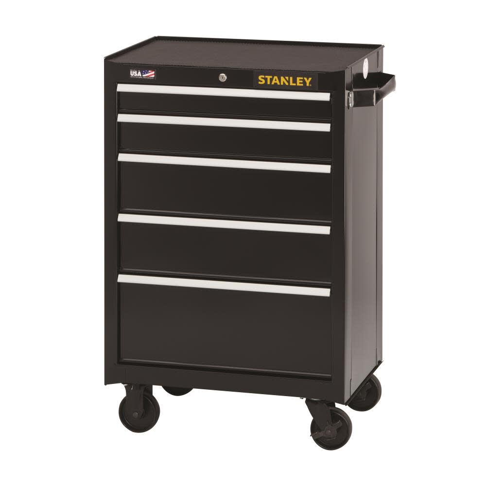 26 in. W 300 Series 5-Drawer Rolling Tool Cabinet STST22753BK