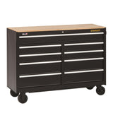 52 in. W 300 Series 9-Drawer Mobile Workbench STST25291BK