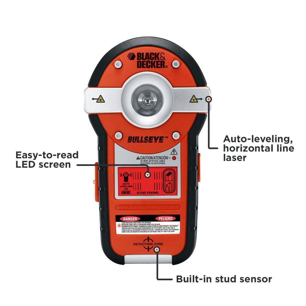 Bullseye Auto-Leveling Laser with Stud Sensor BDL190S