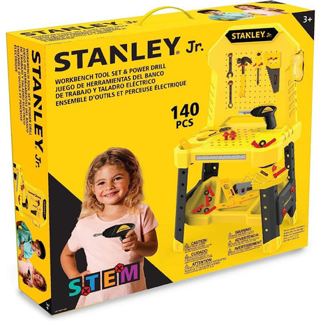 Plastic Kid Workbench & Power Drill Tool Set 140pc SRP012-SY