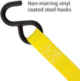 S2002 Enclosed Cam Buckle Cargo Tie Down Straps 1in x 10' 1200 lbs Break Strength 4pk S2002