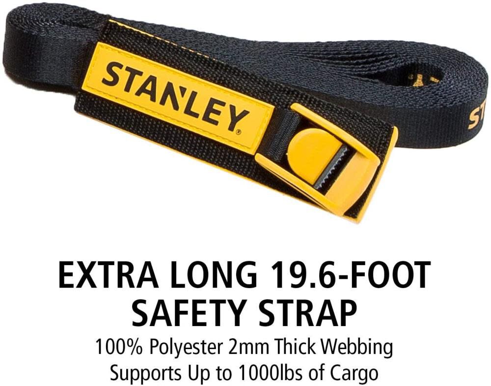 Tie Down Lashing Strap with Hooks 1in x 19.6' Heavy Duty S4002