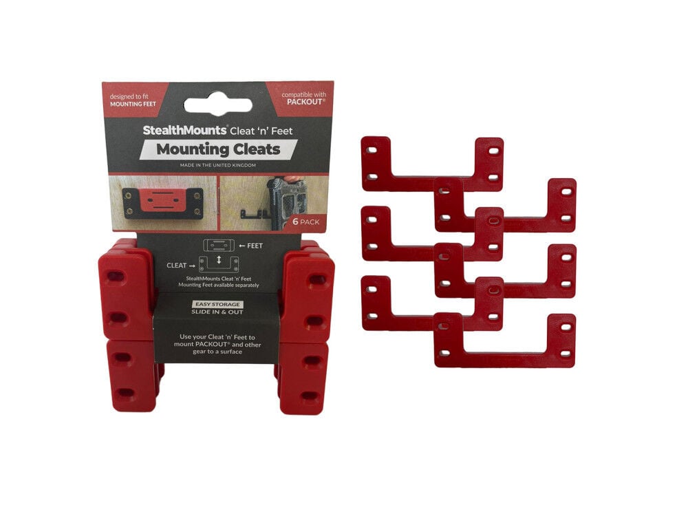 Cleat 'n' Feet Mounting Cleats 6pk Red OM-CL-RED-6