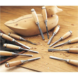 Beech Wood Handle Carving Chisel Set 12pc D2227