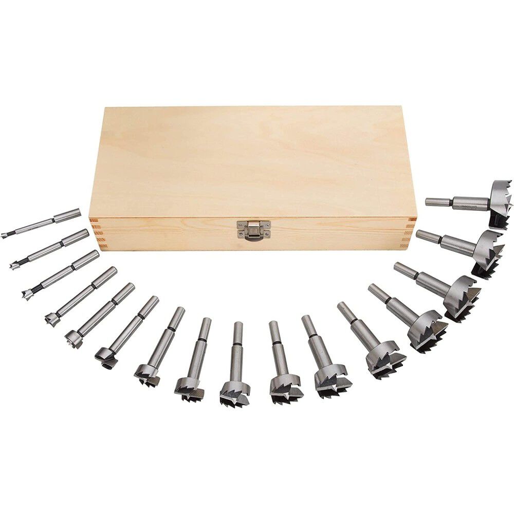 Forstner Bit Set 1/4 to 2-1/8in 16pc D1030