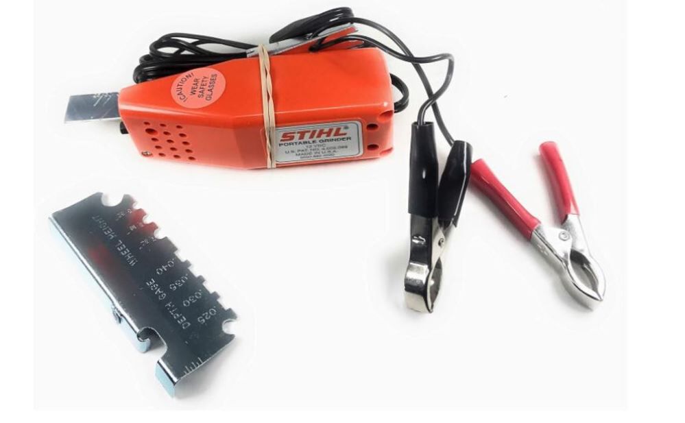 12V Portable Saw Chain Sharpener/Grinder with Clips 0000 882 4001