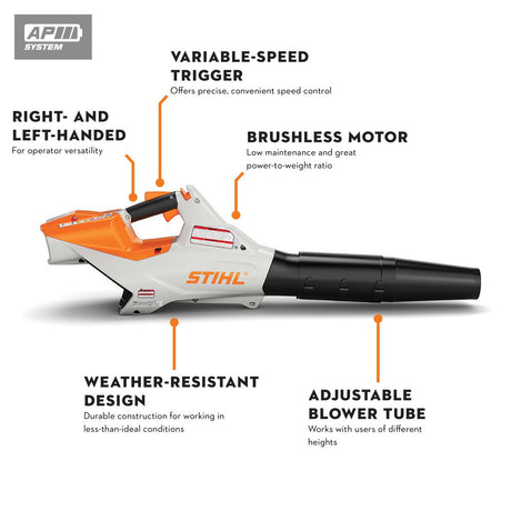 BGA 86 Cordless Battery-Powered Handheld Blower (Bare Tool) BA02 011 5901 US