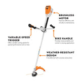 FSA 200 18 Inch 36V Battery Bike-Handled Trimmer Cordless (Bare Tool) 4147 200 0578 US