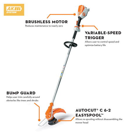 FSA 60 R 13.8in 36V Battery Powered String Trimmer (Bare Tool) FA04 011 5701 US
