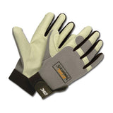 Goatskin Leather Timbersports Gloves Unisex Black/Gray Large 7010 884 1134