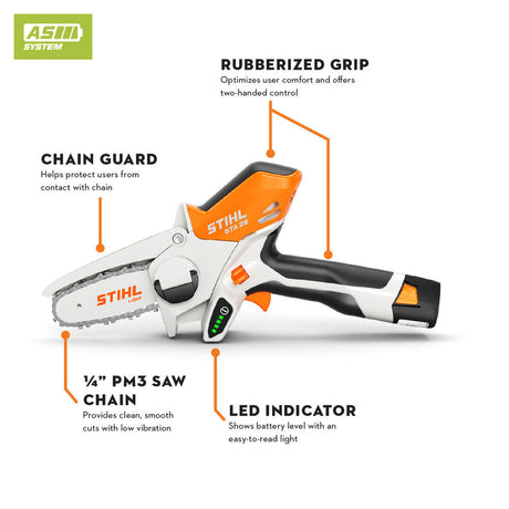 GTA 26 4 Inch Bar & Chain Garden Pruner ( Bare Tool) with 5ft Extension & Lubricating Oil Bundle GTA26K