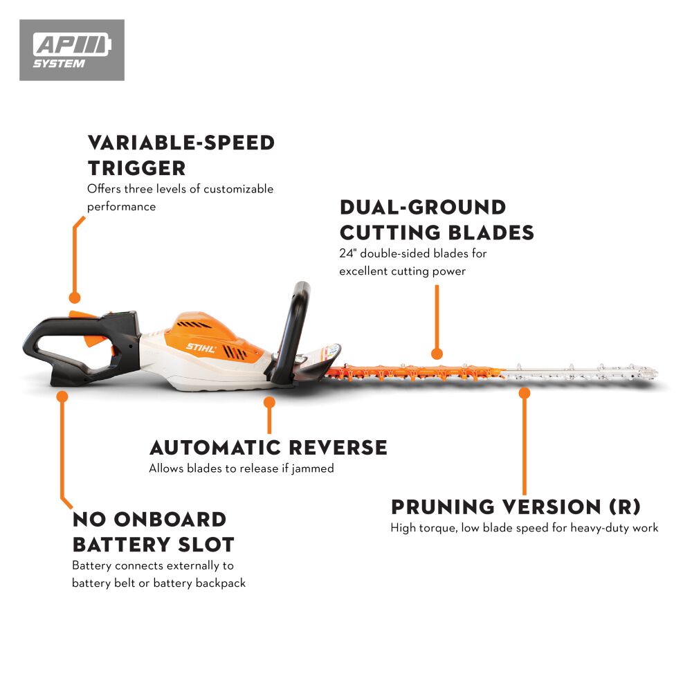 HSA 94 R 24in Hedge Trimmer Battery Powered (Bare Tool) 4869 011 3505 US