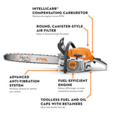 MS 271 Farm Boss 20in Gas Powered 50.2 cc Chainsaw 1141 200 0682 US