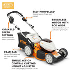 RMA 460 V 19in Variable Speed Battery Powered Self-Propelled Lawn Mower (Bare Tool) 6368 011 1410 US