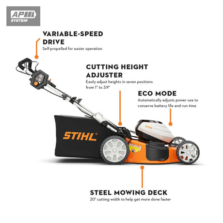 RMA 510 V 21in Variable Speed Battery Powered Self-Propelled Lawn Mower (Bare Tool) 6372 011 1410 US