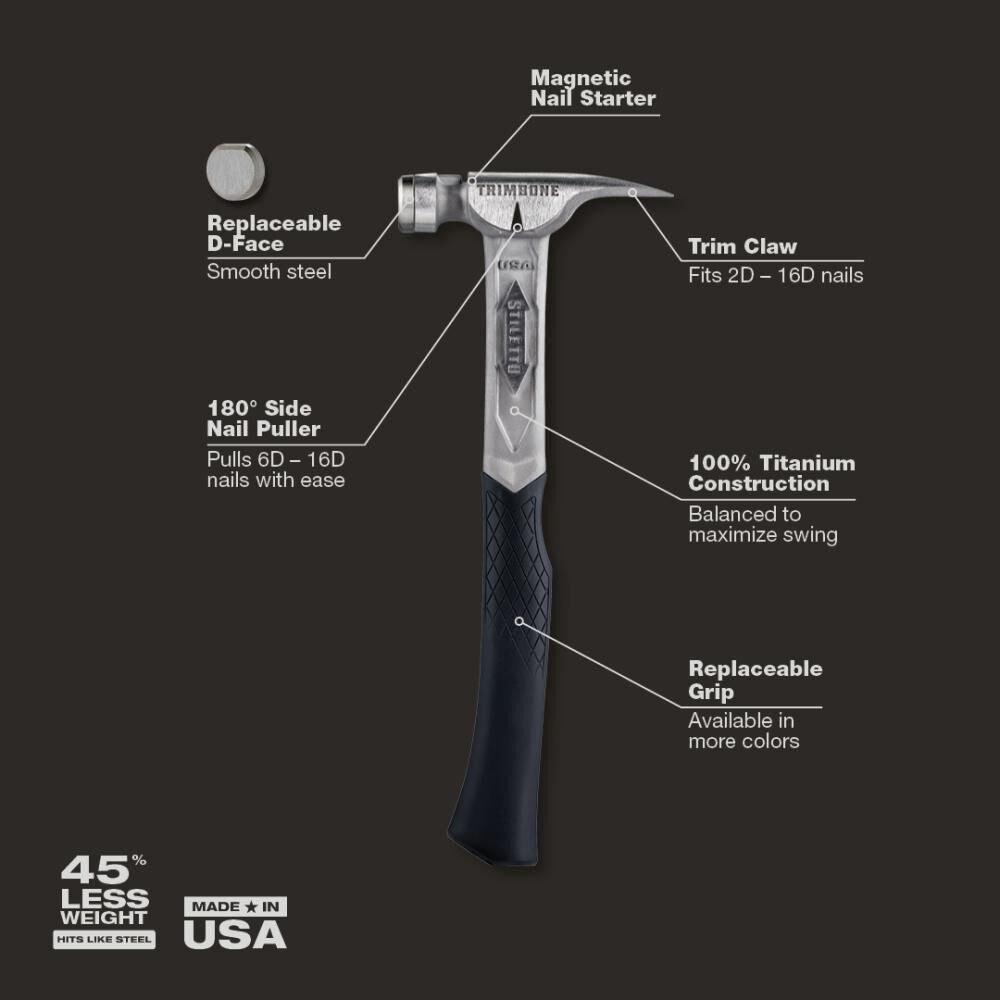 Smooth Steel Replacement Face for TRIMBONE Hammer TRMB-RS