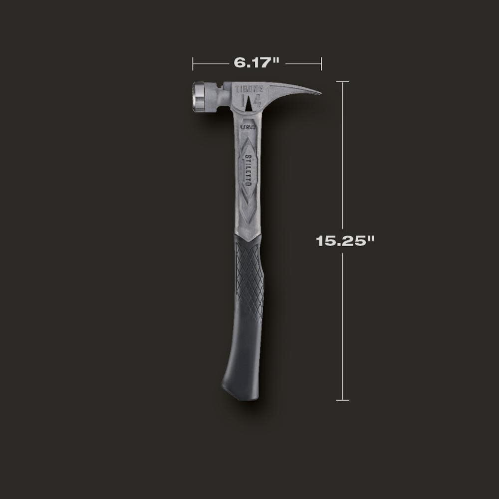 TIBONE 14oz Milled/Curved Titanium Framing Hammer TIB14RMC