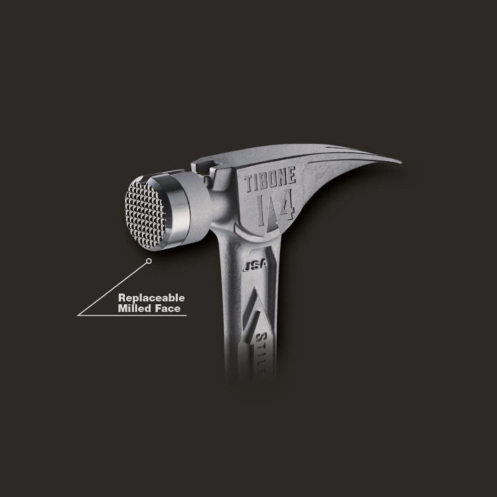 TIBONE 14oz Milled/Curved Titanium Framing Hammer TIB14RMC