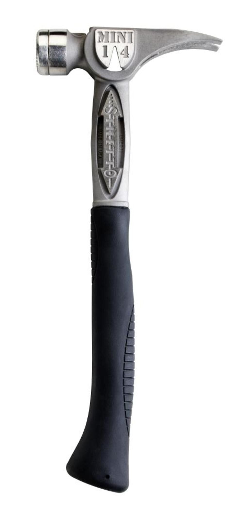 TiBone MINI-14 oz Milled Face Hammer with 16 in. Curved Titanium Handle TBM14RMC