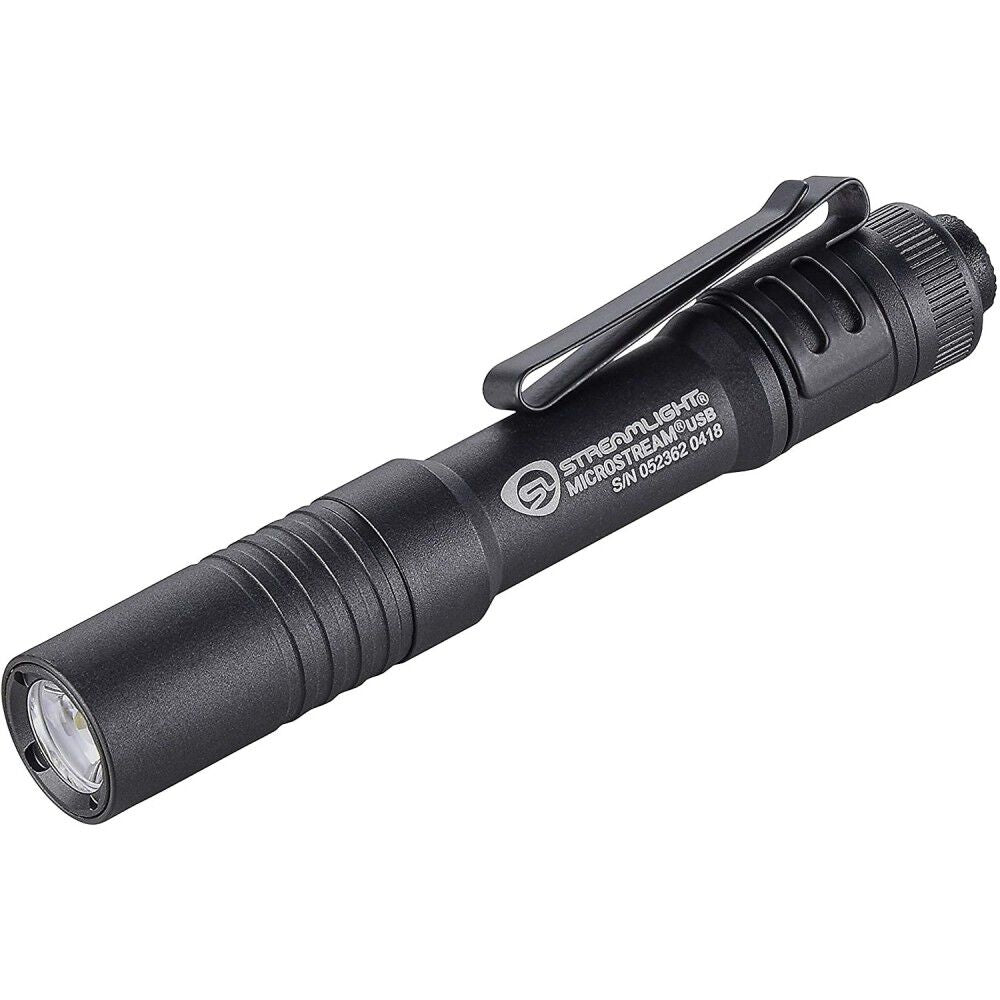 MicroStream Black USB Rechargeable Pocket Flashlight 66601