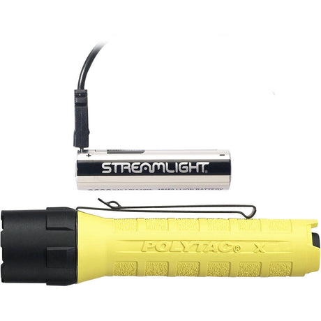 PolyTac X Flashlight USB Yellow Tactical Handheld 88611