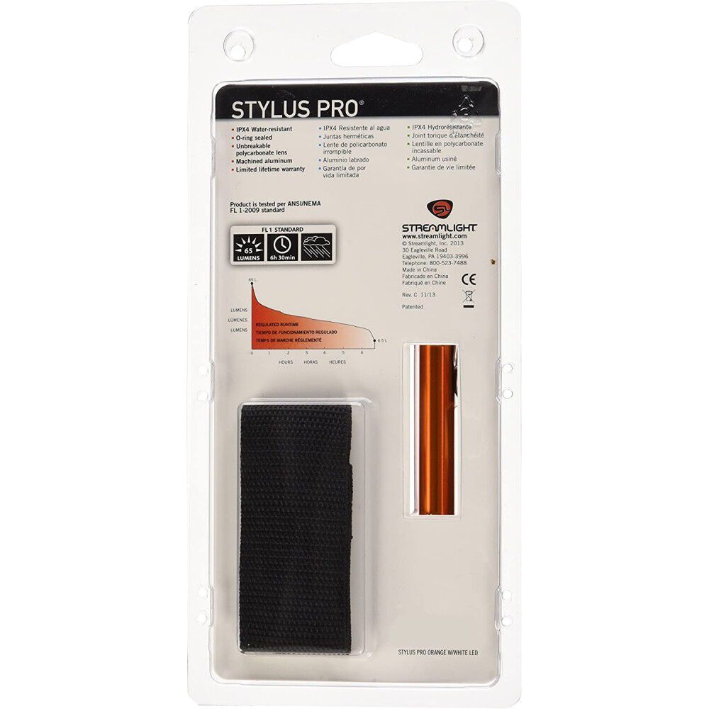 Stylus Pro Penlight AAA Battery Powered LED Orange 66128