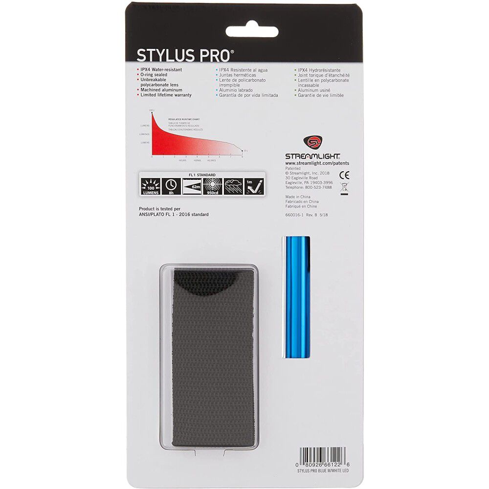 Stylus Pro Penlight Blue AAA Battery Powered LED 66122