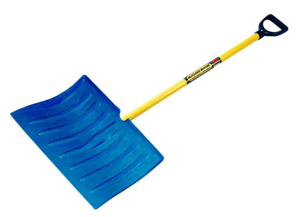 Snow Scoop Blue ABS Head Yellow Fiberglass Handle D-Grip 96829