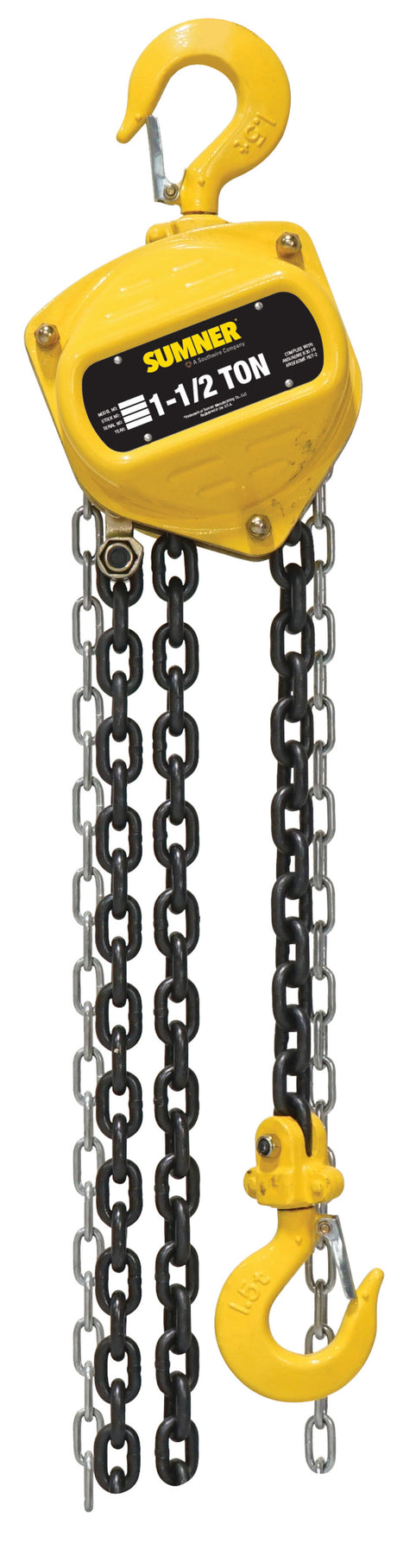 Chain Hoist 1 1/2 Ton with 20 ' Chain Fall 787568
