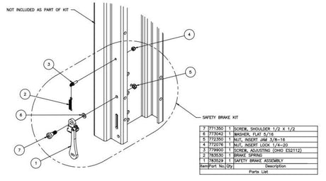 Lift Safety Brake Assembly for 2000 Series & Eventer 783881