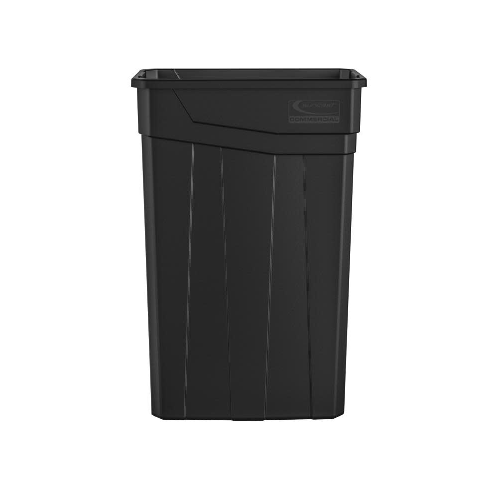 Plastic Slim Trash Can - 23 Gallon Black TCN2030BK