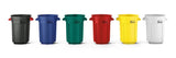 Plastic Utility Trash Can - 20 Gallon Green BMTCU20G