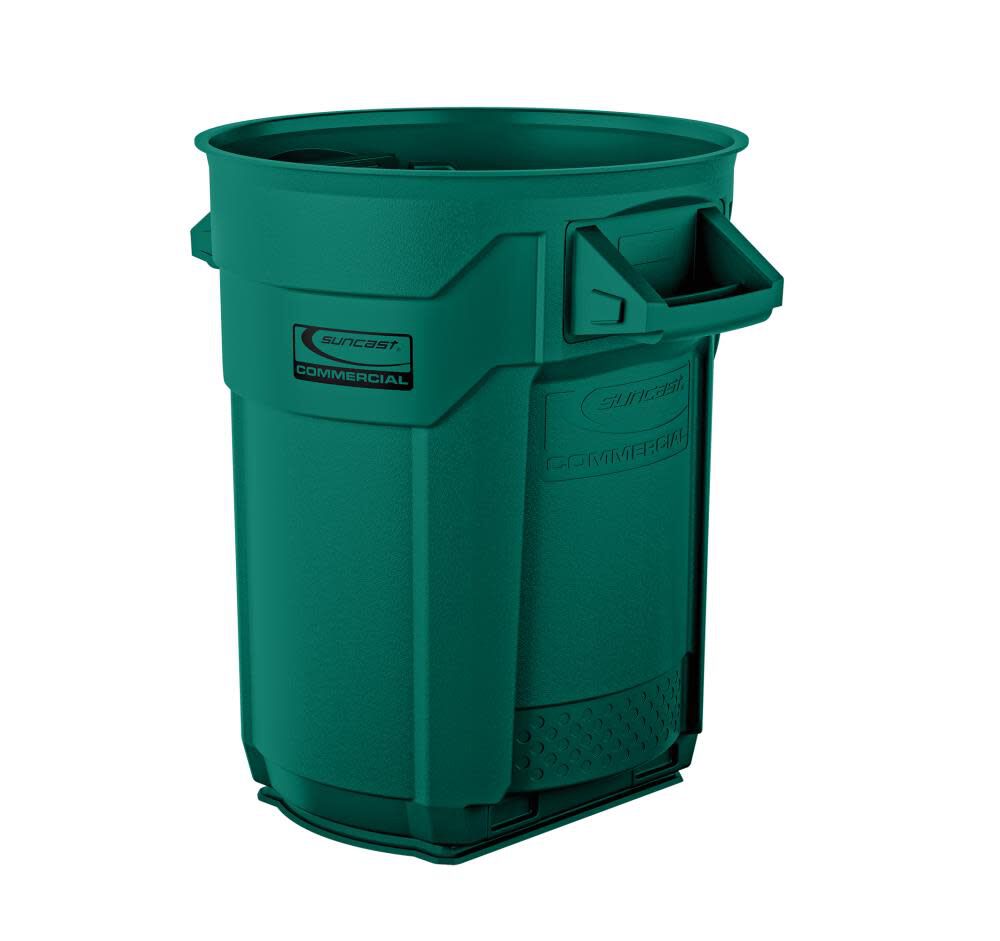 Plastic Utility Trash Can - 20 Gallon Green BMTCU20G