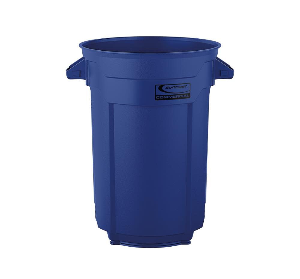 Plastic Utility Trash Can - 44 Gallon Blue BMTCU44BL