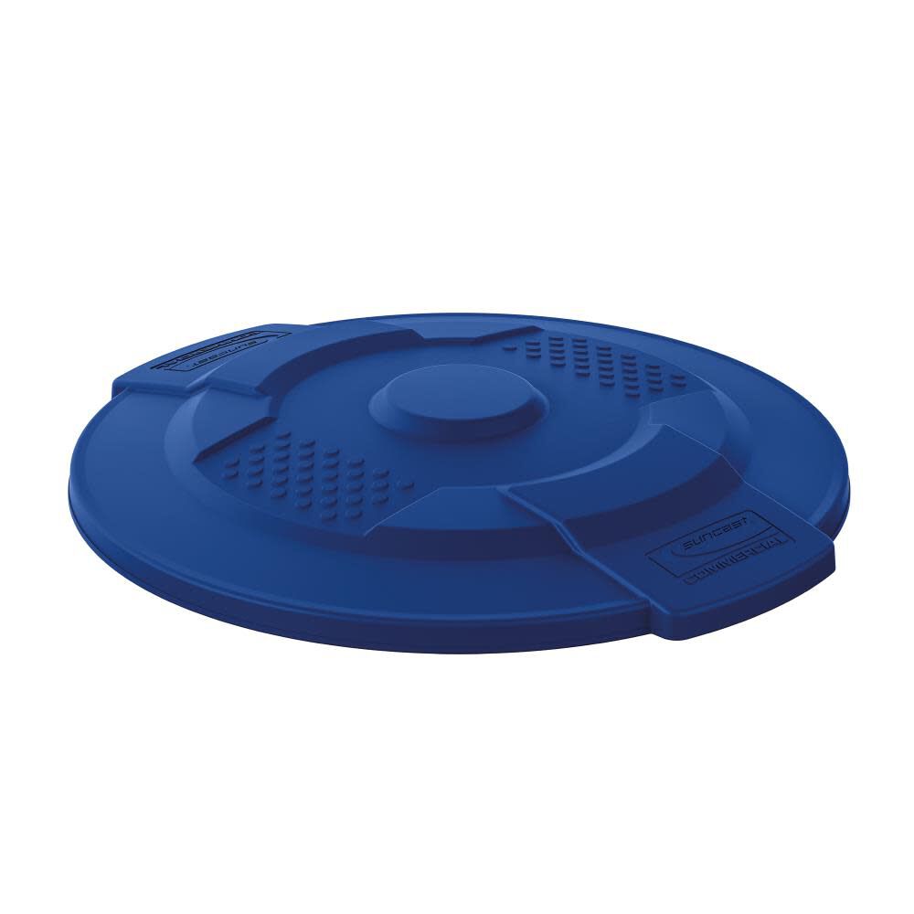 Plastic Utility Trash Lid - 20 Gallon Blue TCU20LIDBLD