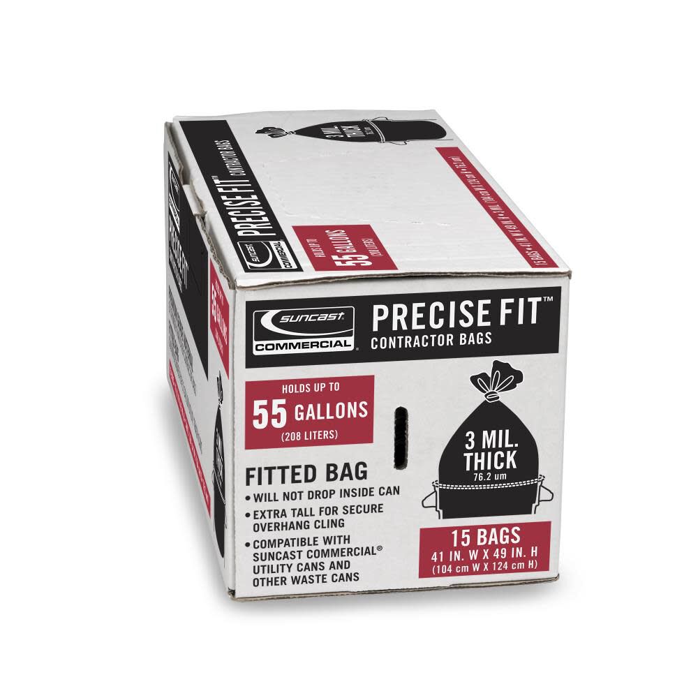 Precise Fit Contractor Bags 55 gal 3 mil UCL55315B