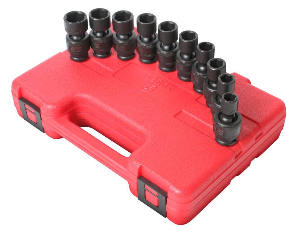 10 pc. 3/8 In. Dr. Metric Universal Impact Socket Set 3657