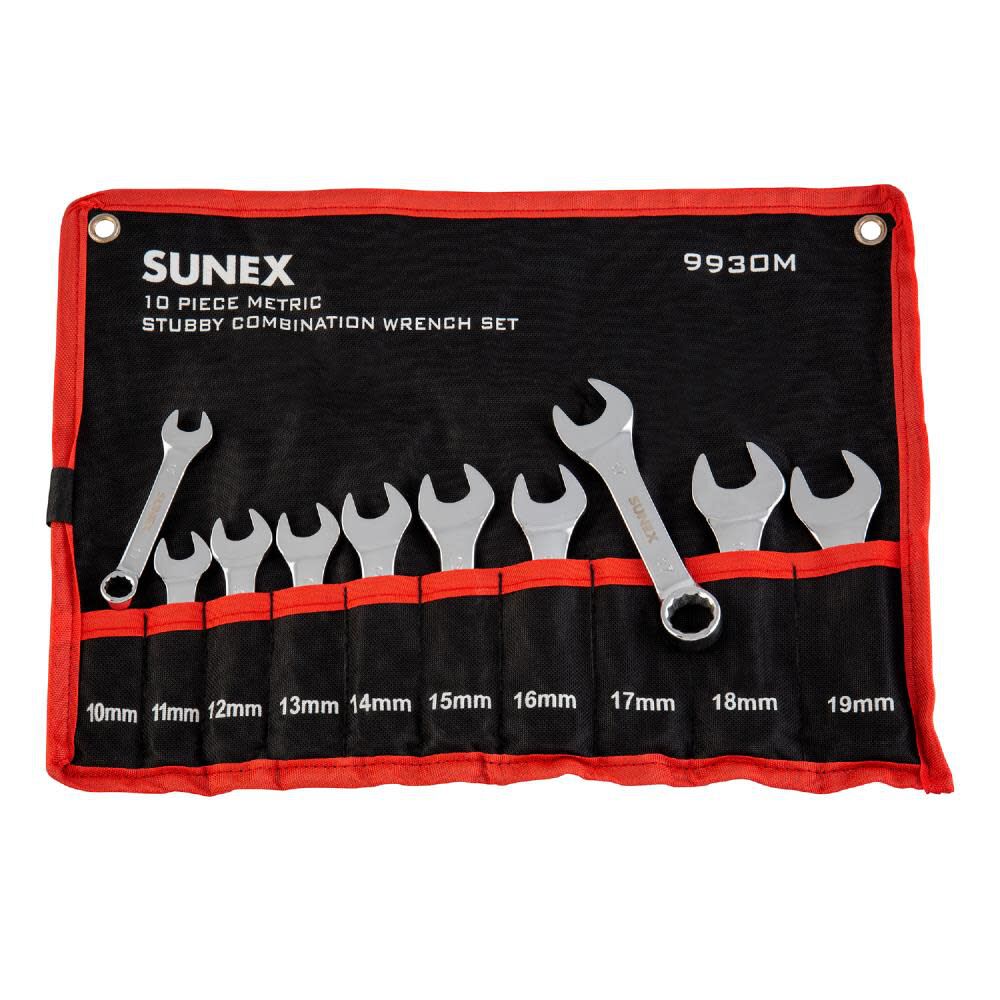 10 pc. Metric Stubby Combo Wrench Set 9930M