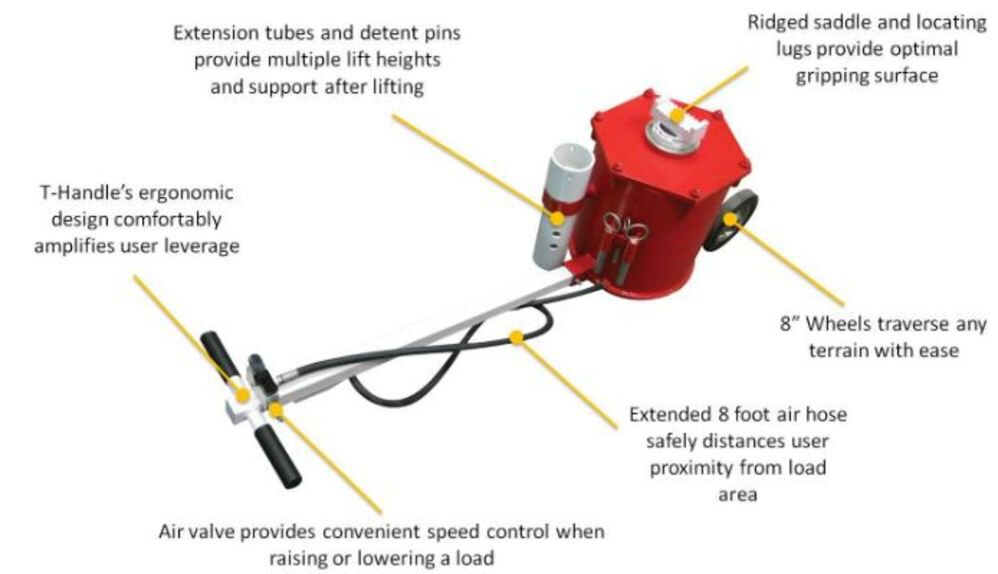 10 Ton Portable Air Lift Jack 6710