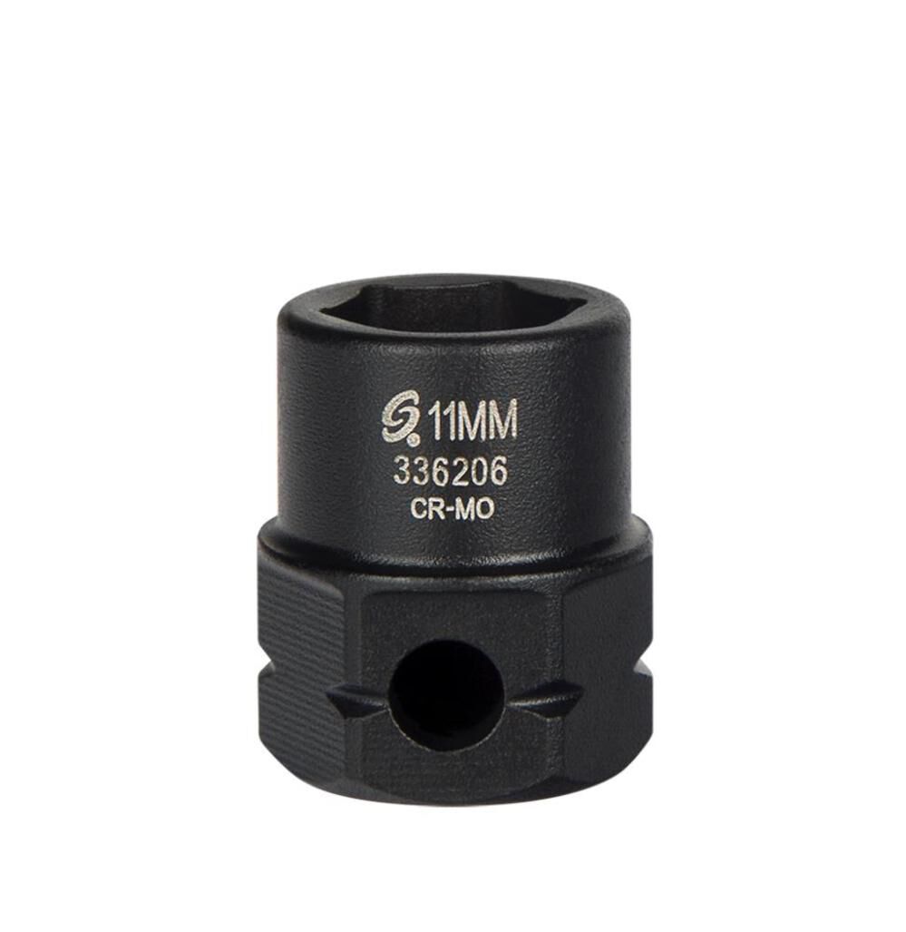 11 mm 3/8 In. Drive 6 Pt Low Profile Impact Socket Hex Shank 336206